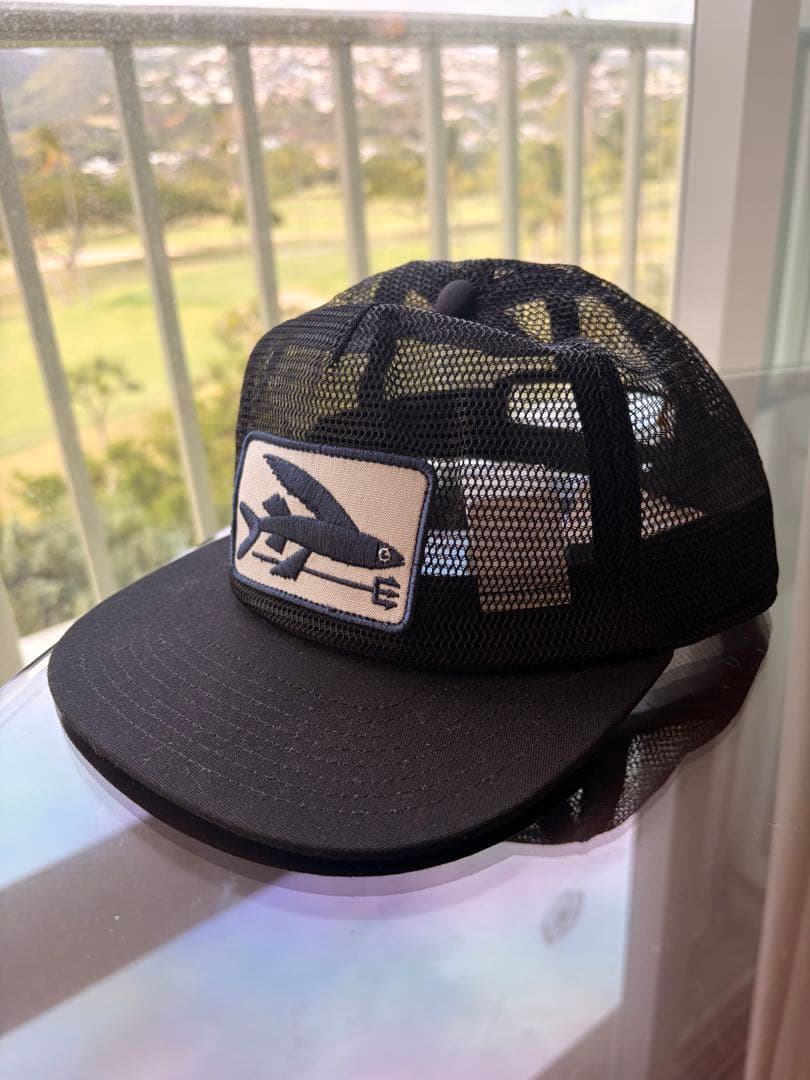 Patagonia ブラック メッシュキャップ ハワイ - メルカリ