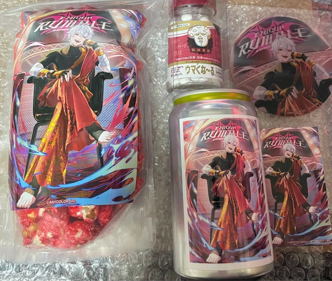 にじさんじ　葛葉　KZHCUP ポップコーン　ラベル缶 コースター ラムネ