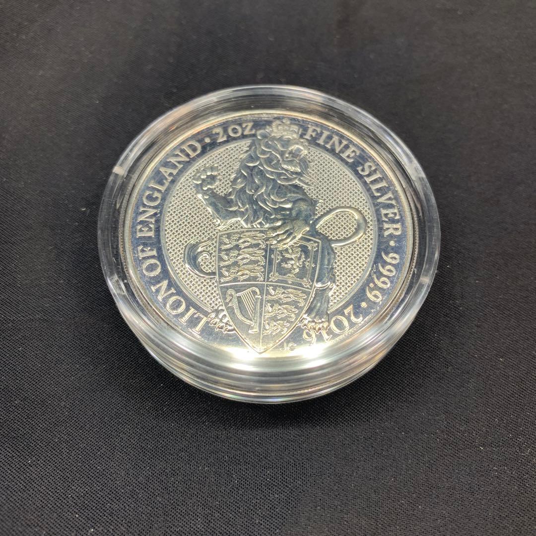 純銀貨 2オンス クイーンズビースト 2016 ライオン・イングランド M1