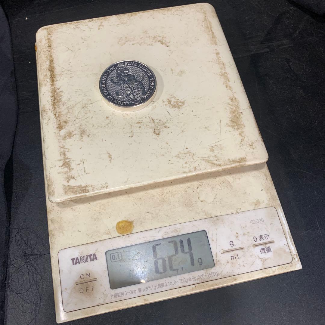 純銀貨 2オンス クイーンズビースト 2016 ライオン・イングランド M1