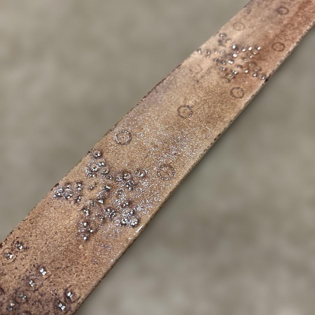 36inch HTC レザースタッズベルト 茶芯 - メルカリ