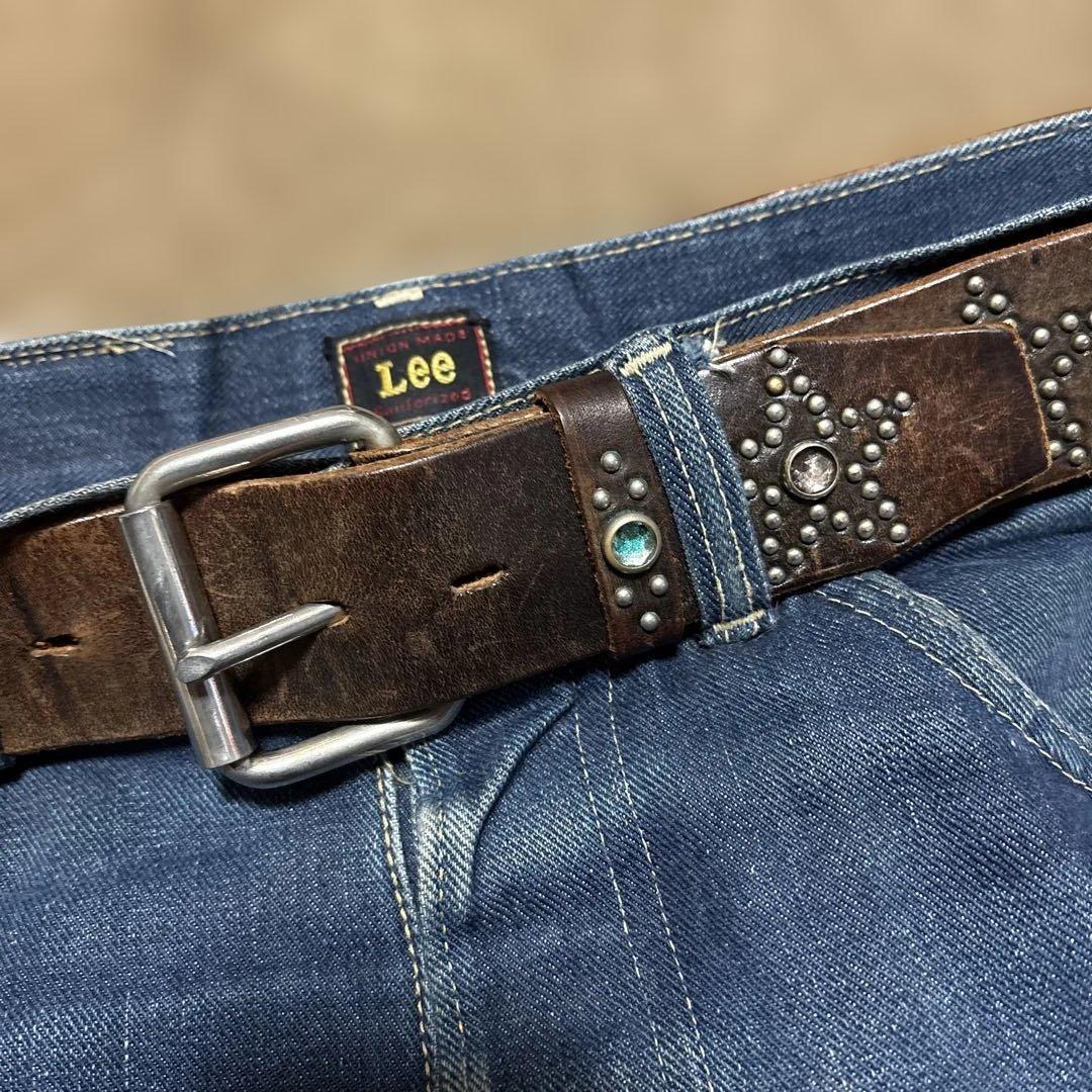 36inch HTC レザースタッズベルト 茶芯 - メルカリ