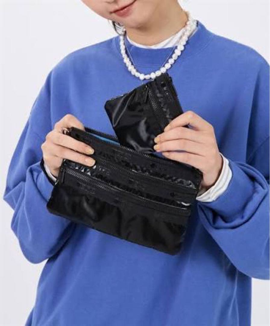 【未使用】LeSportsac×ひとりっぷ ZIP POUCH SET3 テンチ