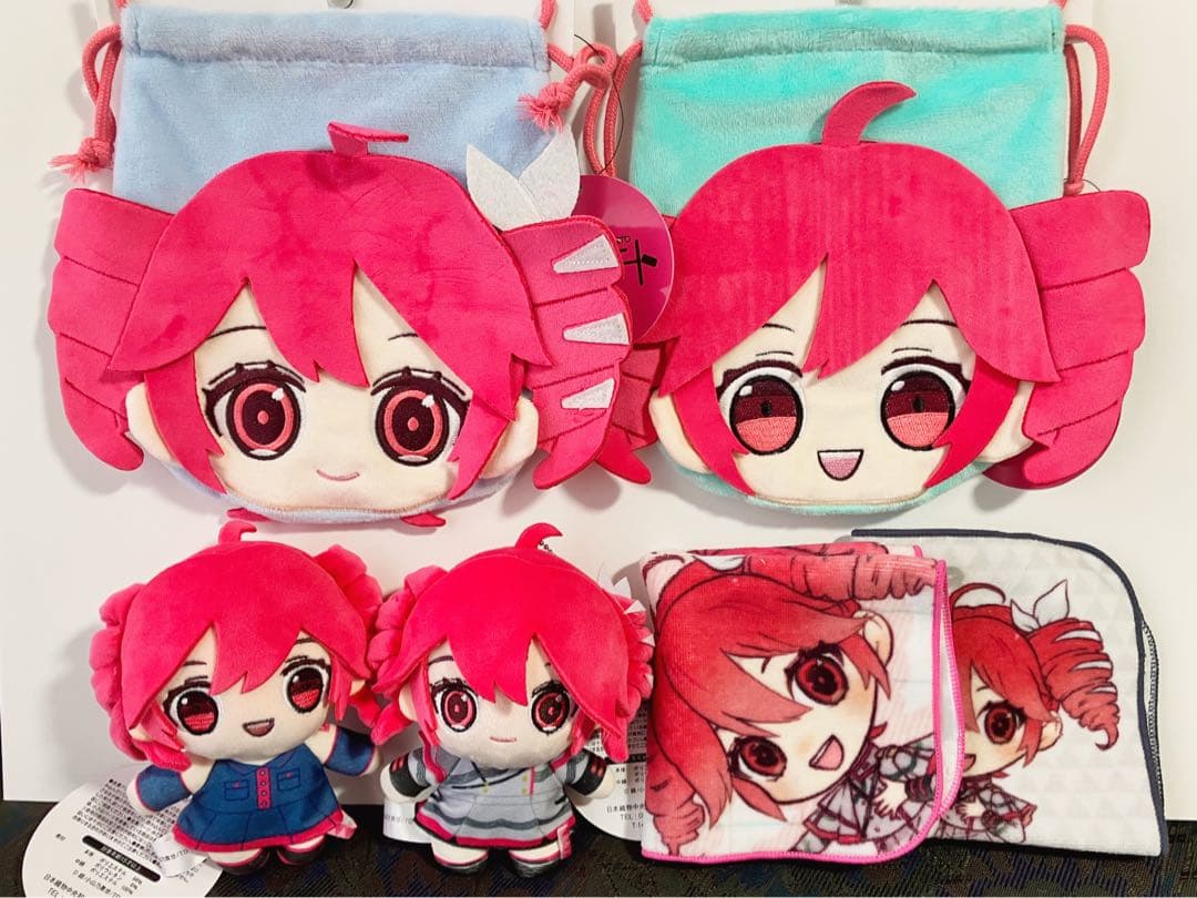 重音テト しまむら*マスコットチャーム 巾着袋 ハンカチ　全種セット*ぬいぐるみ