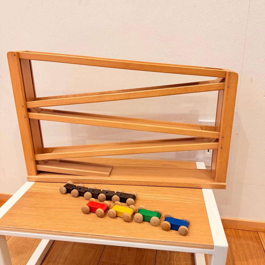 Beck ベック社 トレインカースロープ 連結車付 玩具 木のおもちゃ 知育