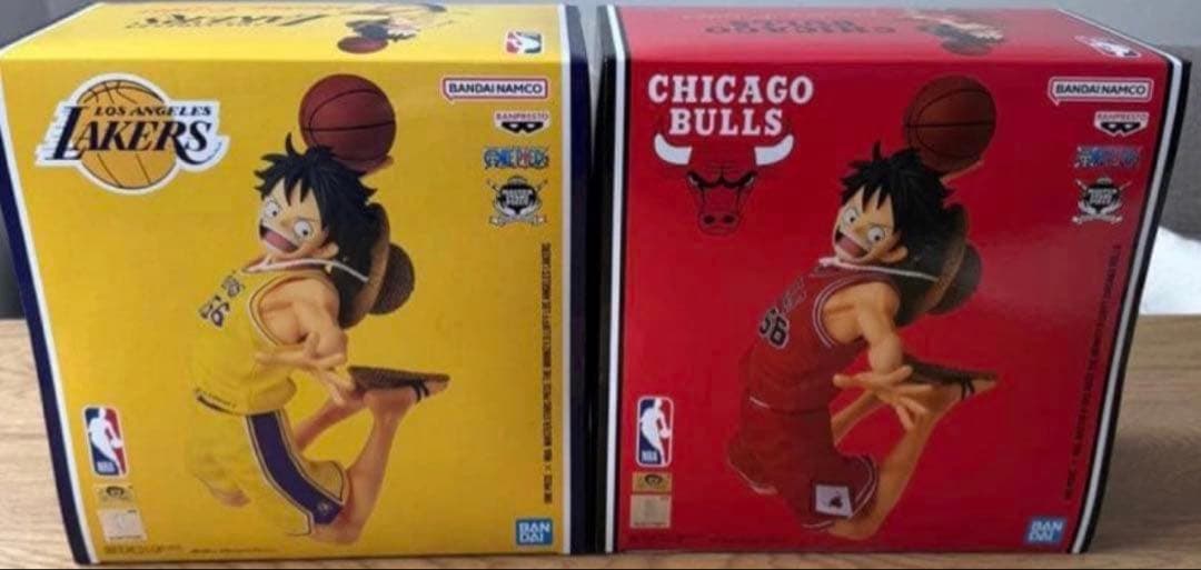 ワンピース × NBA ルフィ フィギュア 2種セット ベースショップ - メルカリ