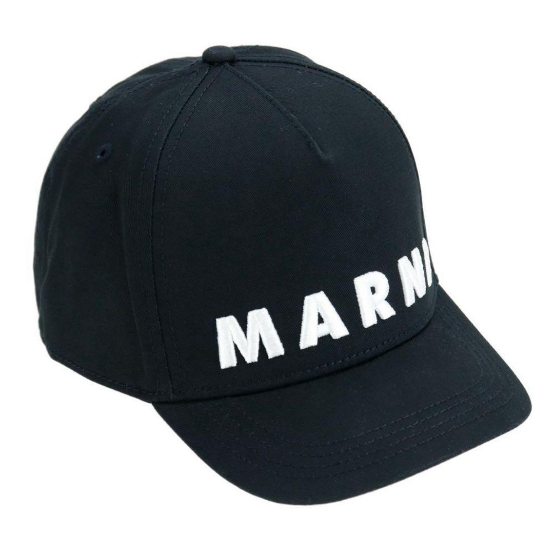 新作25SS⭐︎新品！マルニ 刺繍 ロゴ キャップ　帽子 黒