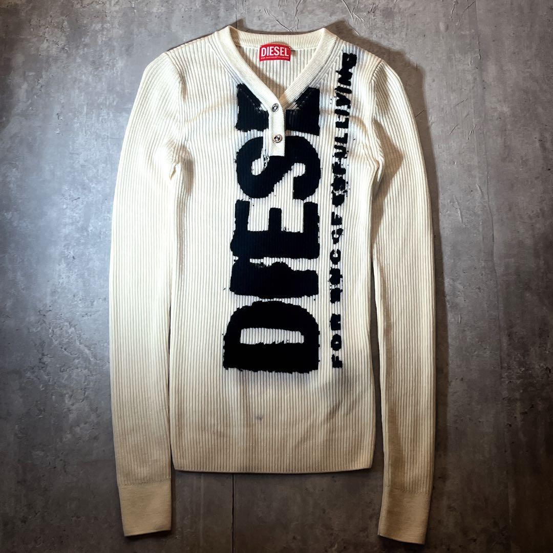トップス DIESEL painting knit M-ARITA grunge y2k
