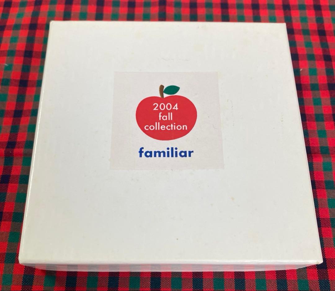 ☆新品未使用☆ファミリア リンゴ型フォトフレーム 赤チェック柄 牛革