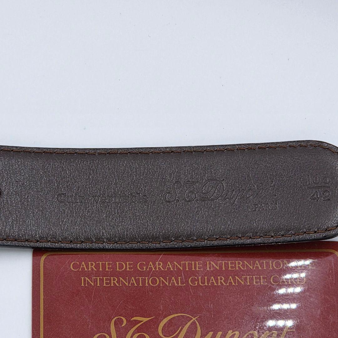 【美品】 エスティーデュポン S.T.DUPONT レザーベルト ブラック