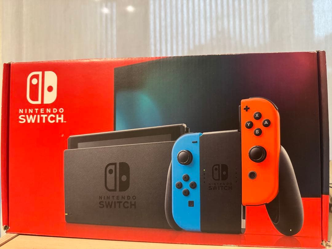 Nintendo Switch 本体 青/オレンジ Joy-Con付き - メルカリ