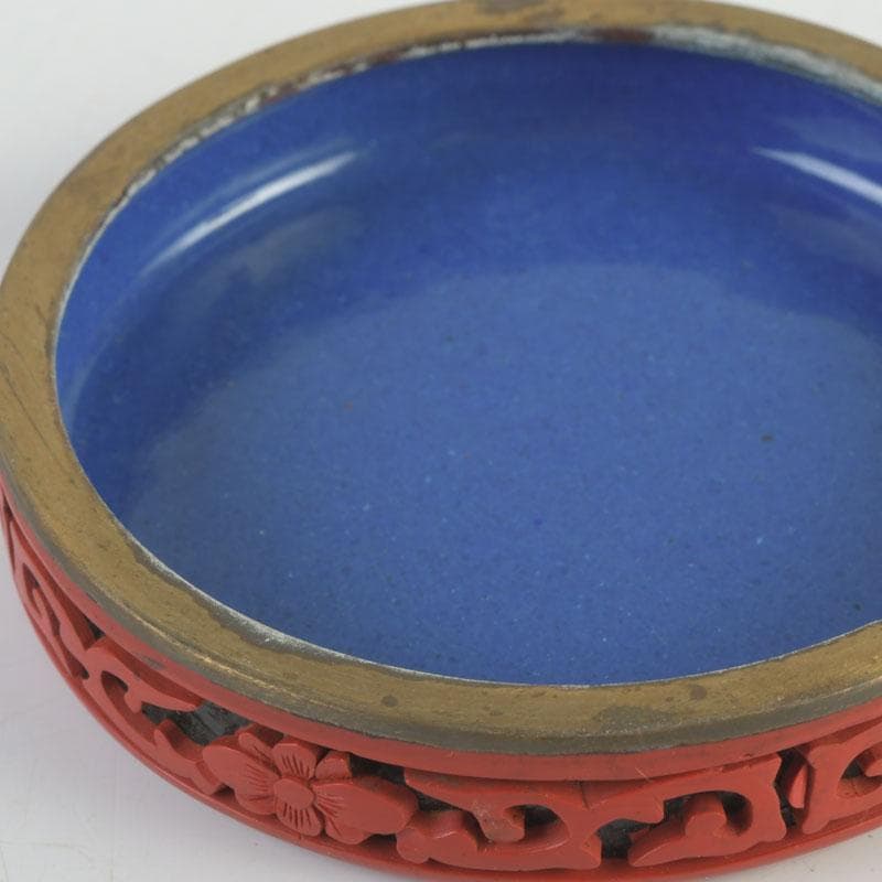 中国 剔紅 堆朱 内七宝 花文 香合 C 9840 - メルカリ