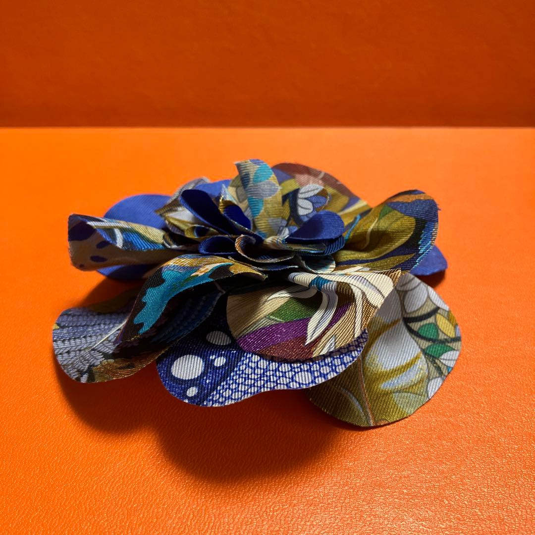 エルメスフラワーツイルコサージュヘアアクセサリー