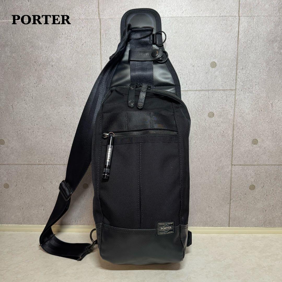 PORTER HEAT スリングショルダーバッグ ボディバッグ
