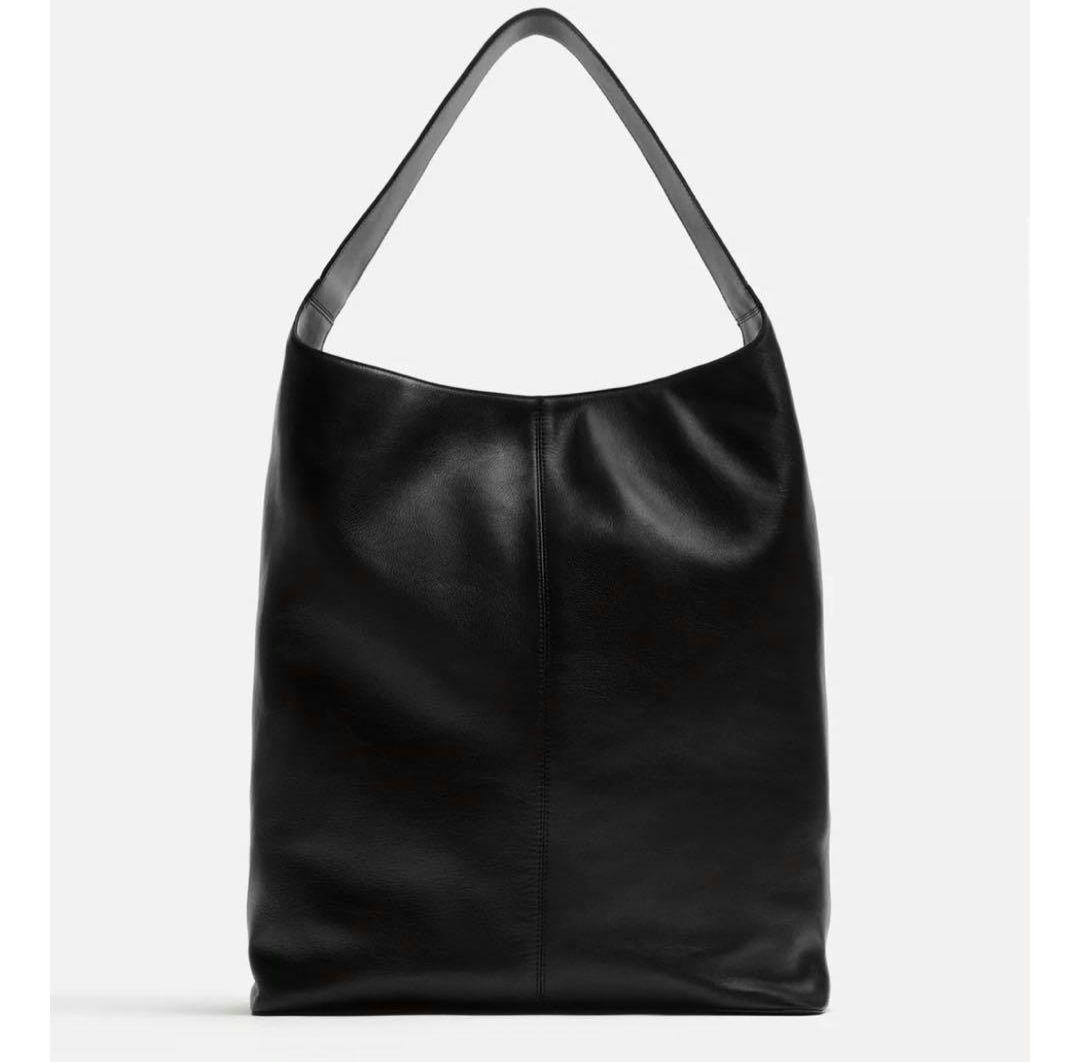 ザラ Zara レザー 革 トートバッグ tote bag