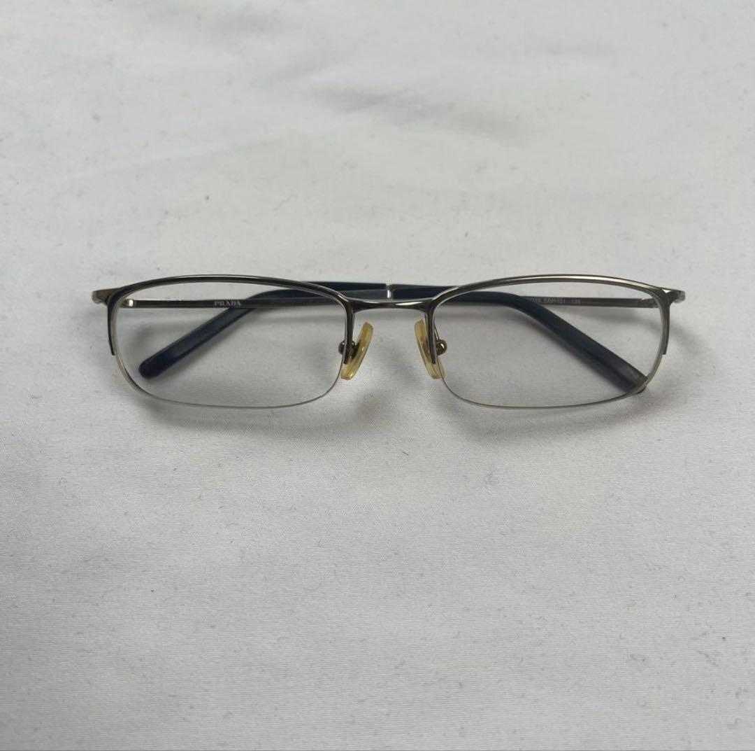 メガネ・老眼鏡 Archive PRADA halfrim eye glasses silver