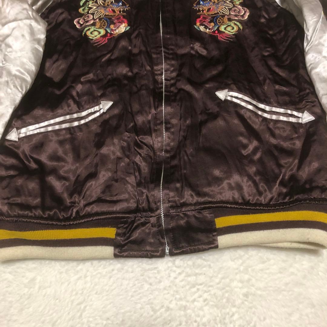 希少】houston 希少 HOUSTON 別珍ベロア スカジャン リバーシブル 金