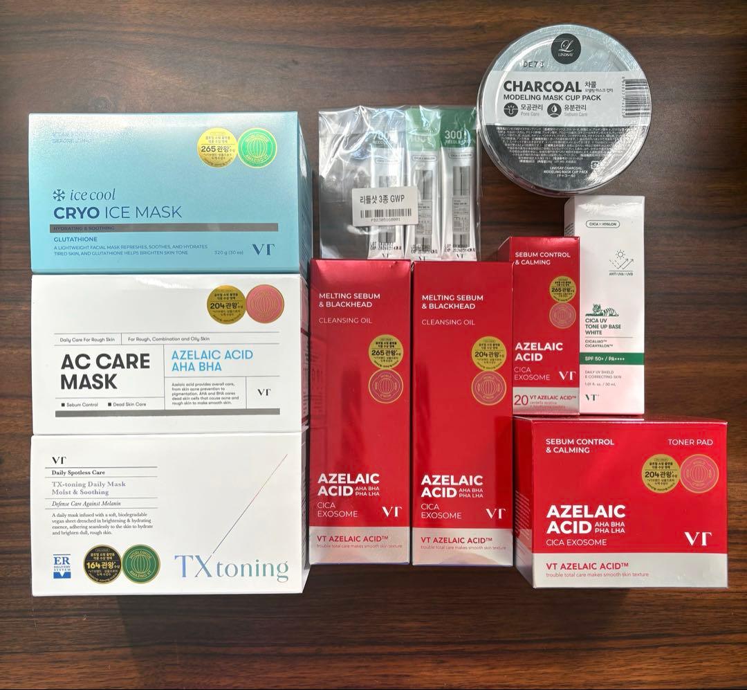 新品　VT スキンケアセット アゼライン酸　フェイスパック　クレンジング　美容液