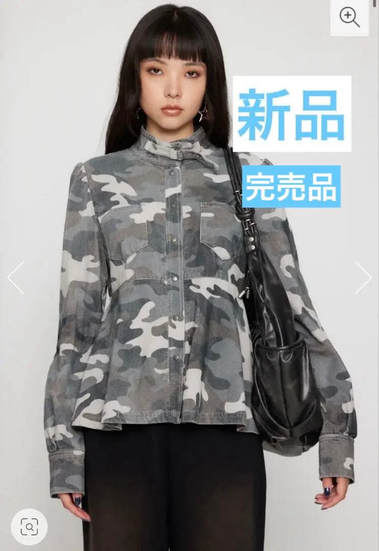 LAGUAGEM PEPLUM CAMO トップス コーデュロイ グレー - メルカリ