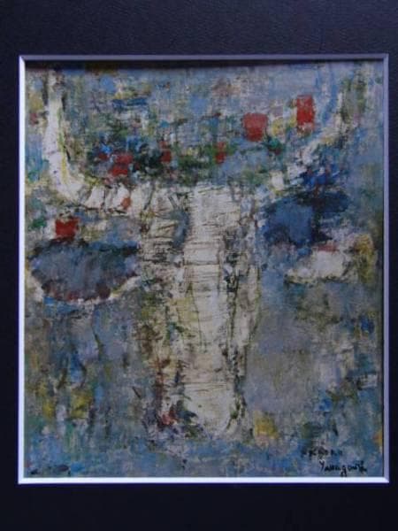 山口　薫、七夕の牛、限定版、額装用画集より、新品高級額、額装付、状態良好