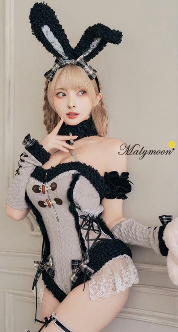 マリームーン メルトニットバニー(黒×グレー) - メルカリ