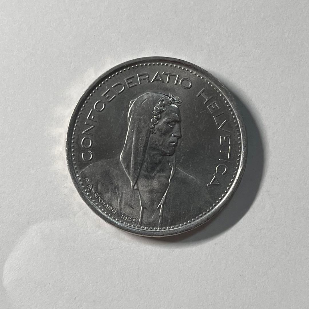 スイス 5フラン 硬貨 1970年 13.2g - メルカリ