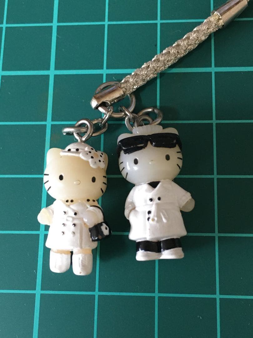 匿名／キティ根付　銀座キティ物語　2002　激レア　キティ　ダニエル　ペアルック