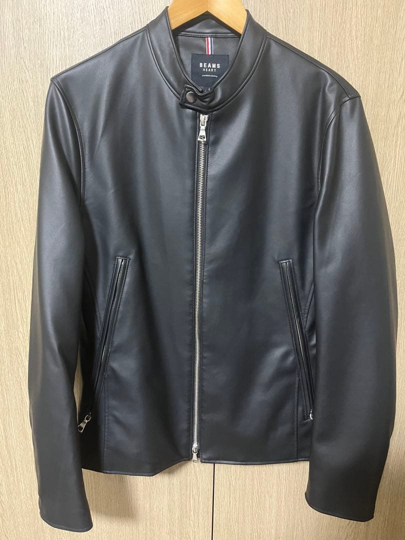 beams レザージャケット BEAMS（ビームス）ワイドフィット 4ポケット レザー ブルゾン
