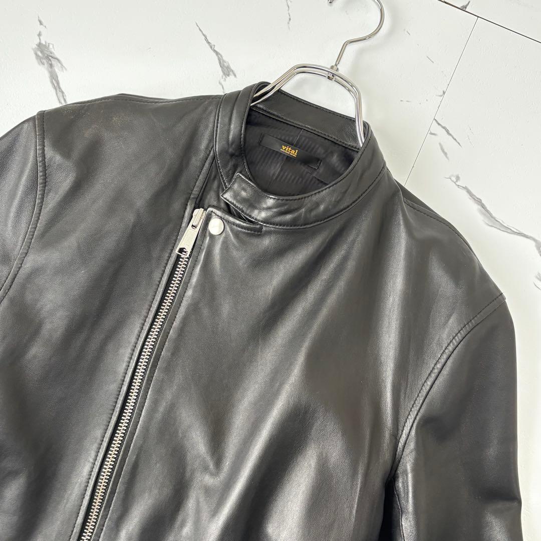 vital monsieur nicole✨極美品ラムレザーライダースジャケット - メルカリ