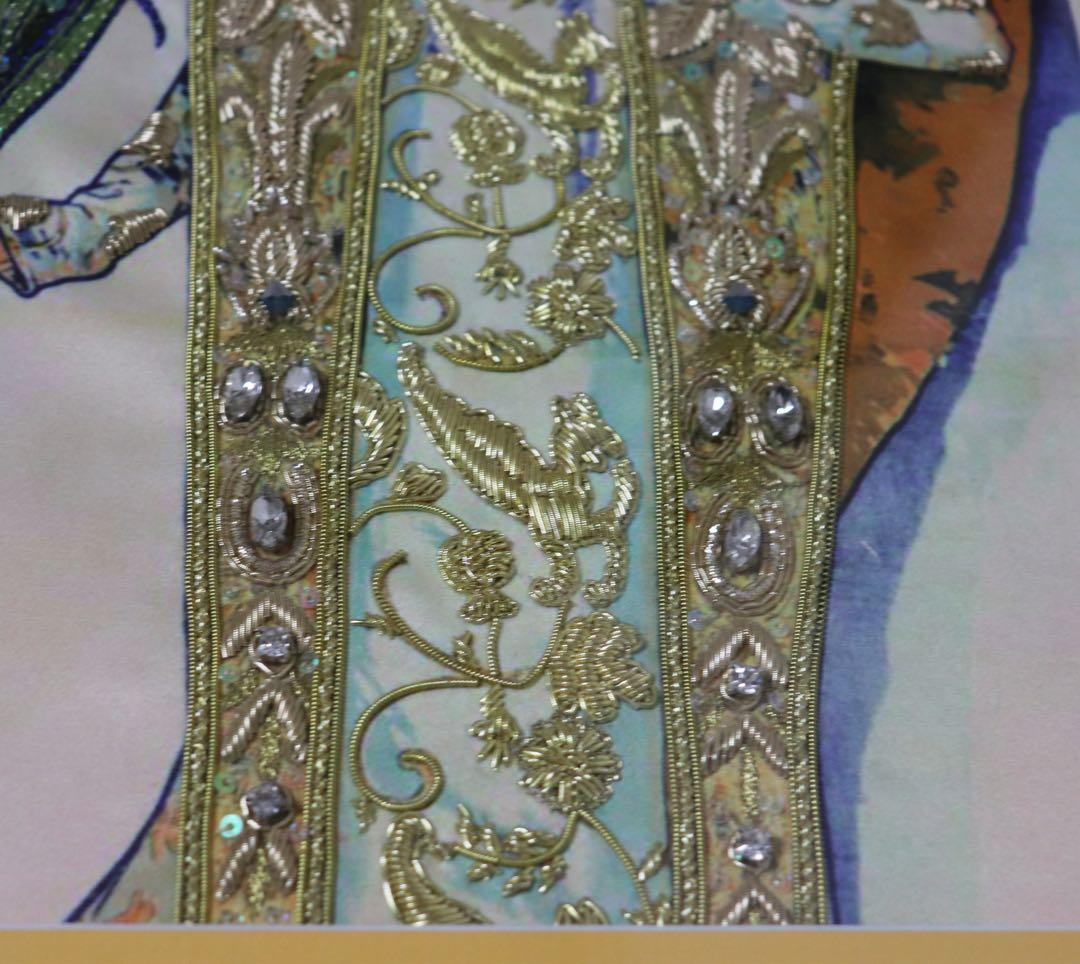 《アルフォンス・ミュシャ》箱付未使用 定価46,200円 エンブロイド・アート