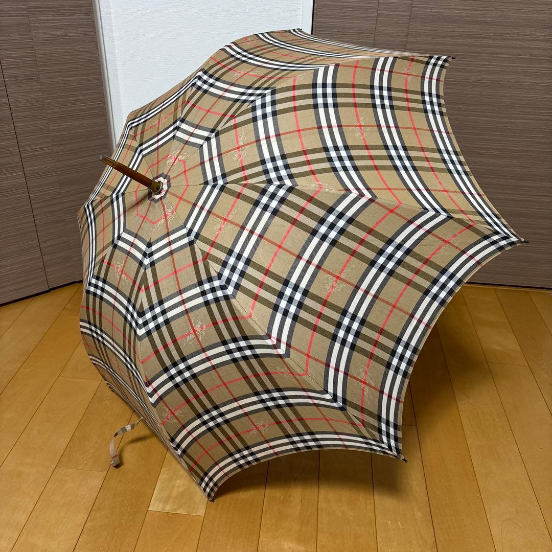 Burberrs 英国製 ロゴジャガード シャドーホースノバチェック　傘 EF1226-1-2 BURBERRY バーバリー 長傘 雨傘 ノバチェック シャドー