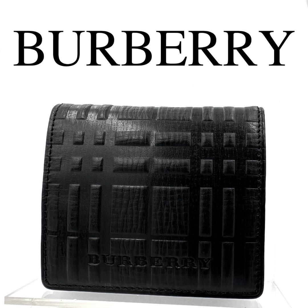 BURBERRY バーバリー ケース チェック柄 ブラック 外箱付き