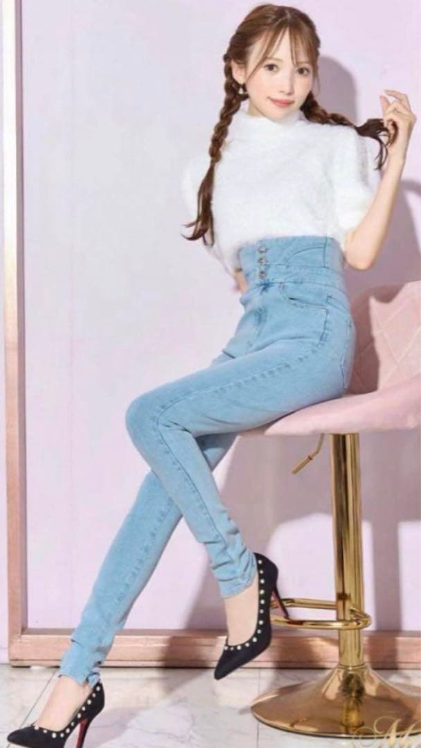 ミシェルマカロン 美脚スキニーデニムハイウエスト - メルカリ