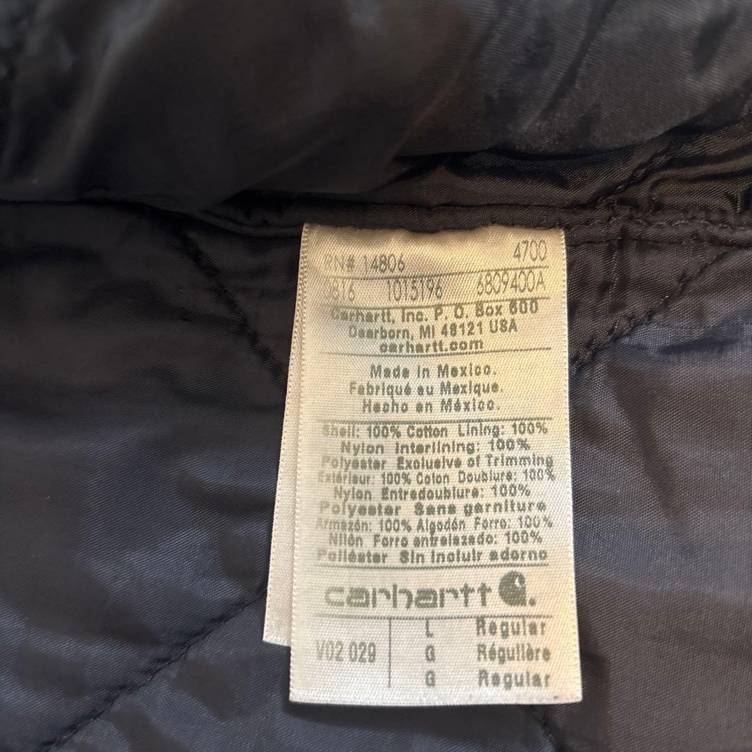 希少グレー・Lサイズ】カーハート ダックベスト V02 029 メキシコ製
