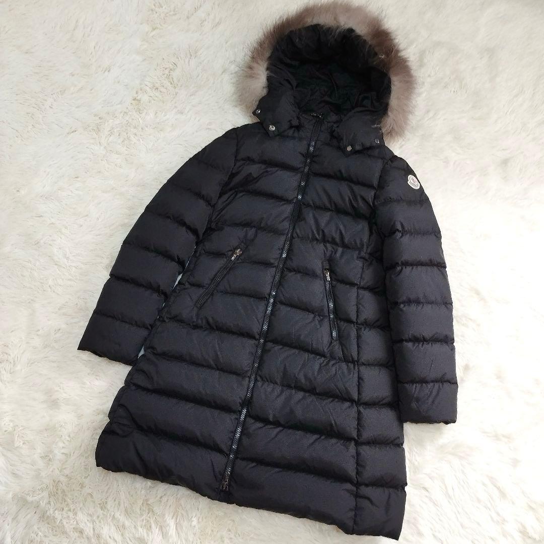 18061✨MONCLER ABELLE ロングダウンジャケット ブラック MONCLER 大人も着れる Abelleロングダウンジャケット (MONCLER/キッズ