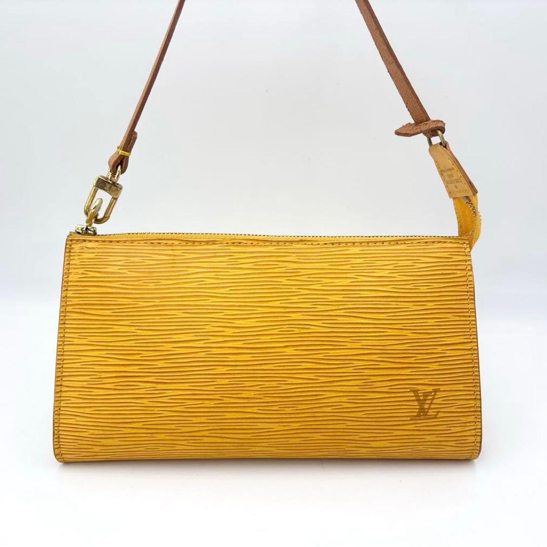 ルイヴィトン M52959 エピ ポシェット アクセソワール ポーチ イエロー