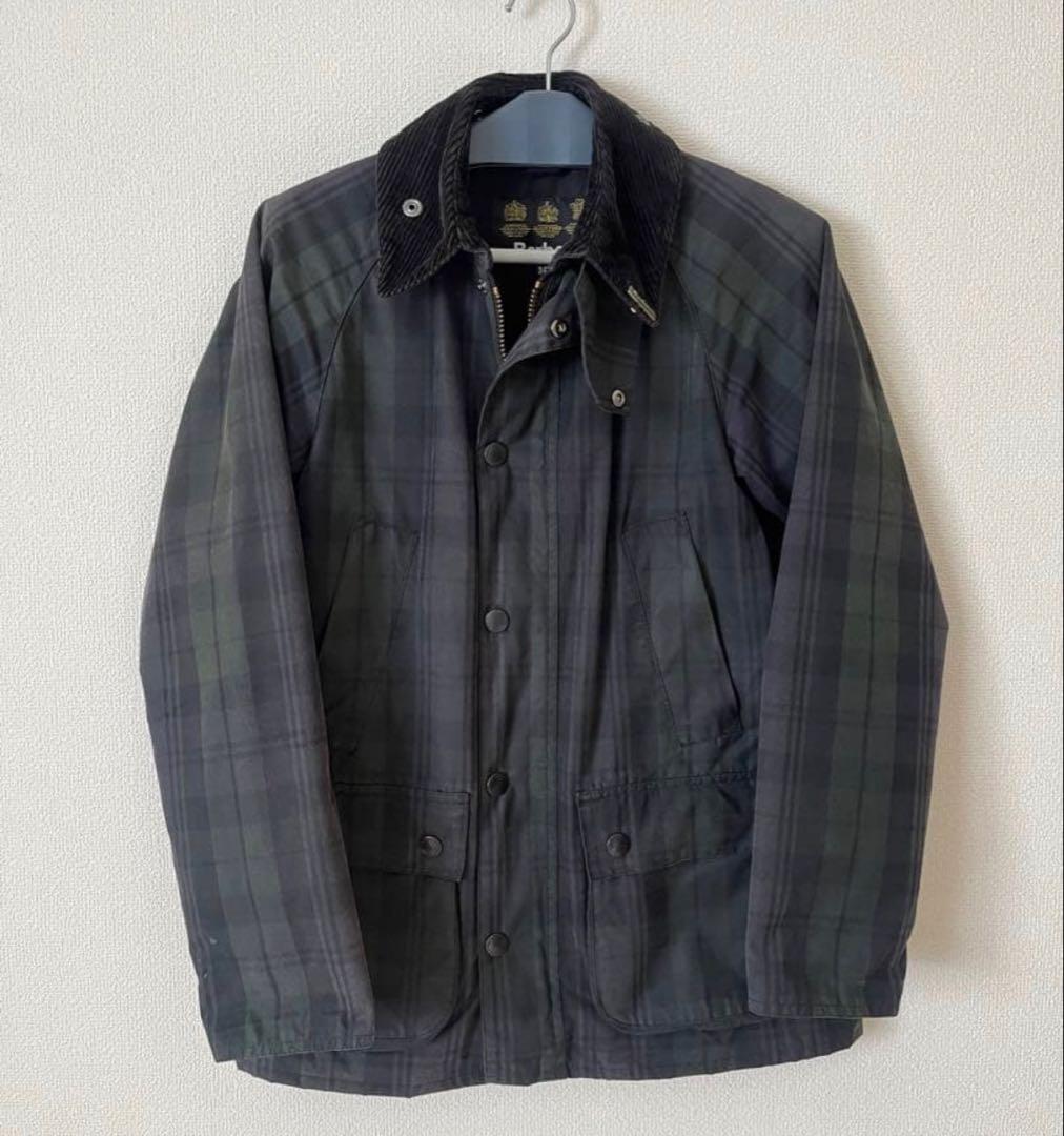 Barbour ブラックウォッチ オイルドジャケット 34 ビームス別注