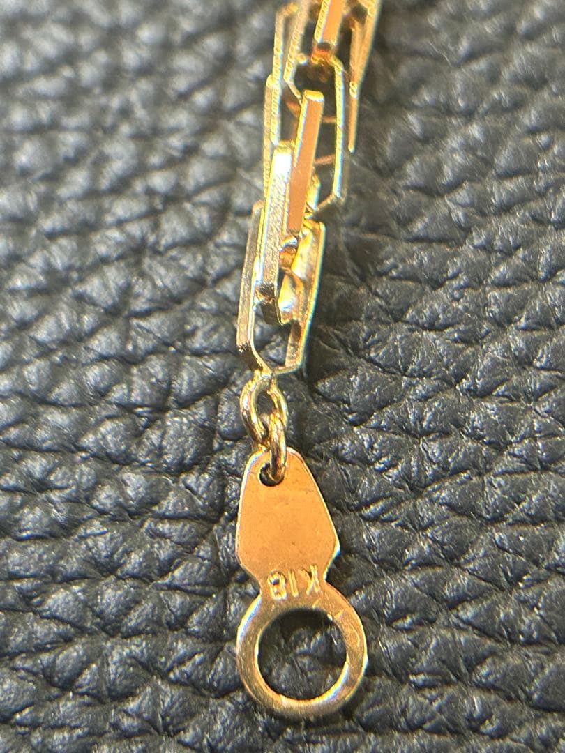 K18 デザインクリップチェーン ブレスレット 5.28g 17cm