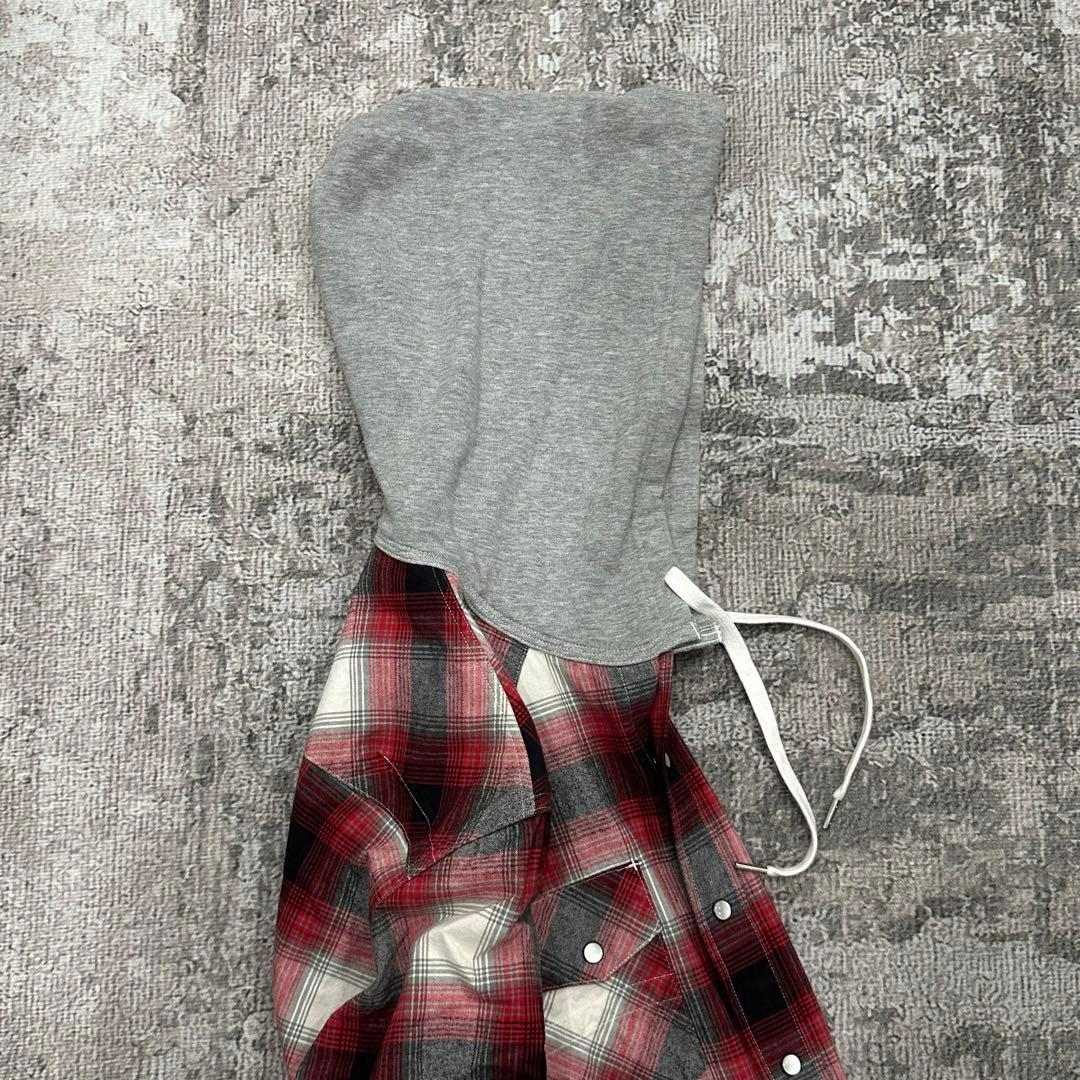 Number (N)ine 05AW ハイスト期 フード付きチェックシャツ - メルカリ