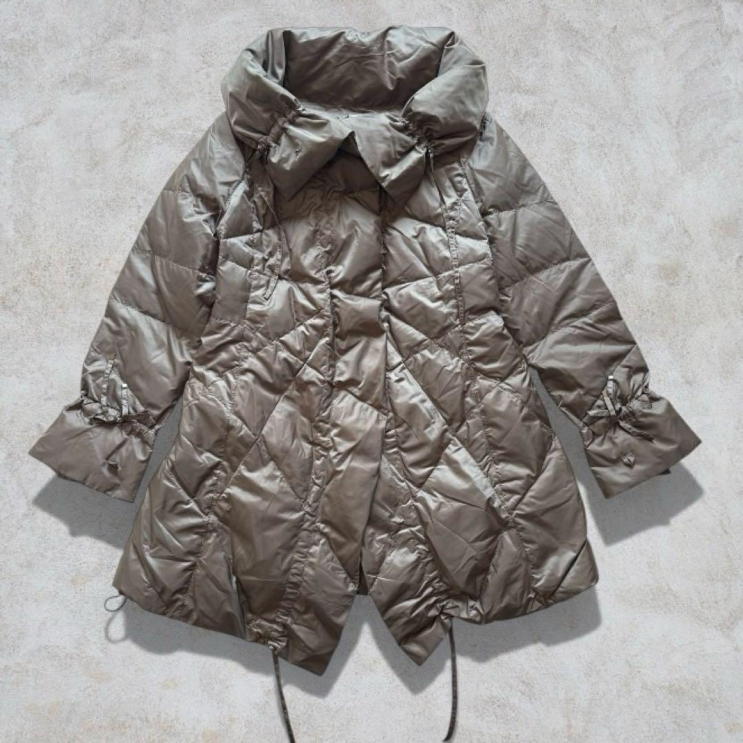 センソユニコ ダウンジャケット 変形 ビッグカラー ドローコード L