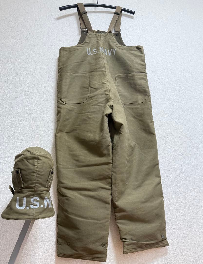 米軍 実物 NAF デッキパンツ+デッキキャップ