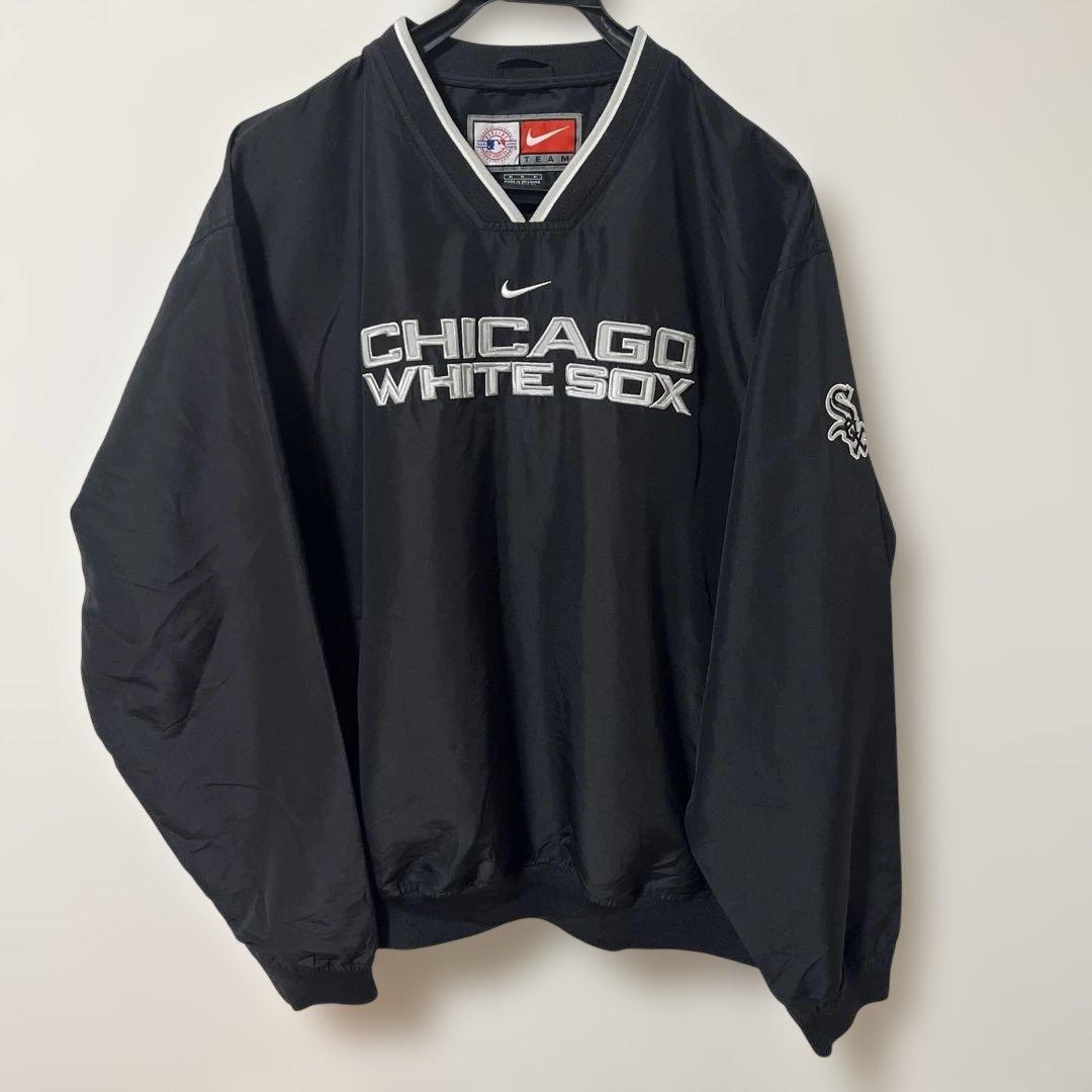 な*∞様 極美品　ナイキ シカゴ ホワイトソックス プルオーバー Ｖジャン 村上