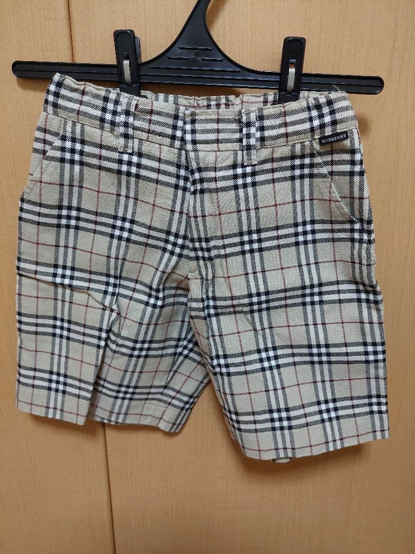 Burberry ハーフパンツ 110cm ベージュ・チェック - メルカリ