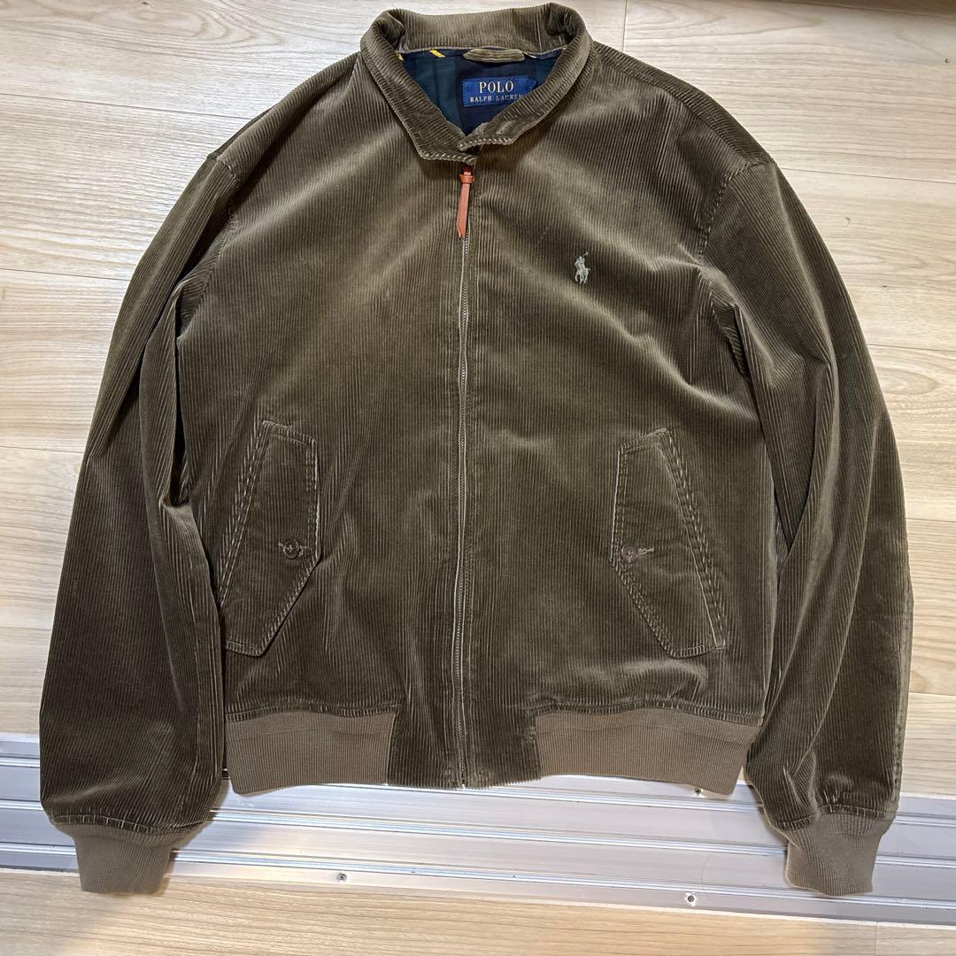 ユ*キ様 美品　ラルフローレンスイングトップ　ブラウン　コーデュロイ裏地チェック