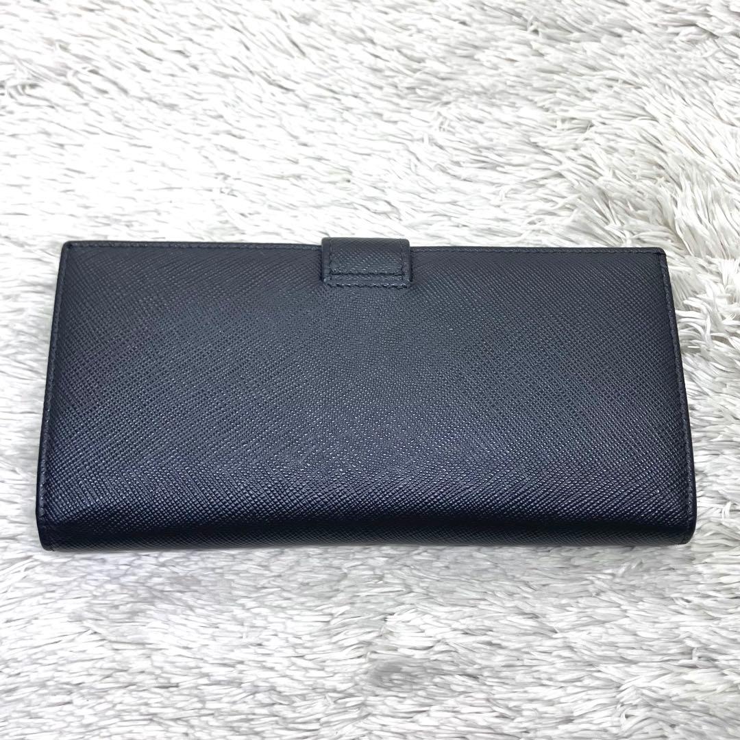 極美品✨PRADA 長財布 バイカラー サフィアーノ メタルロゴ 1MV025