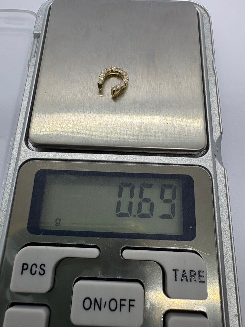 馬蹄 ネックレストップ k18 0.17ct刻印 - メルカリ