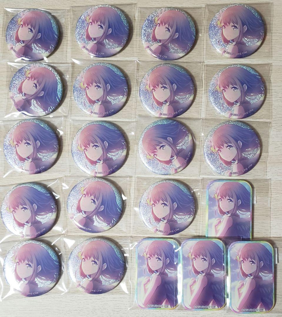 プロセカ 花里みのり グリッター缶バッジ スクエア缶バッジ セット