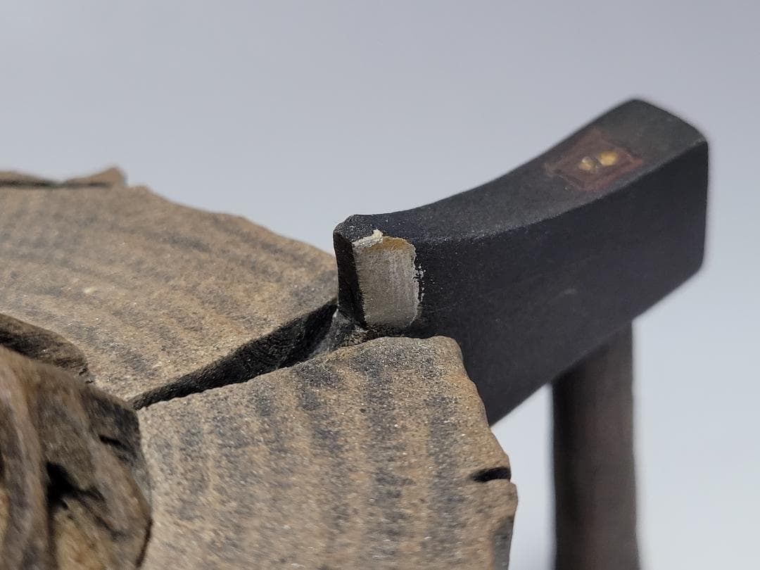 天然石造 斧と木型 急須 時代唐物 幅約15cm - メルカリ