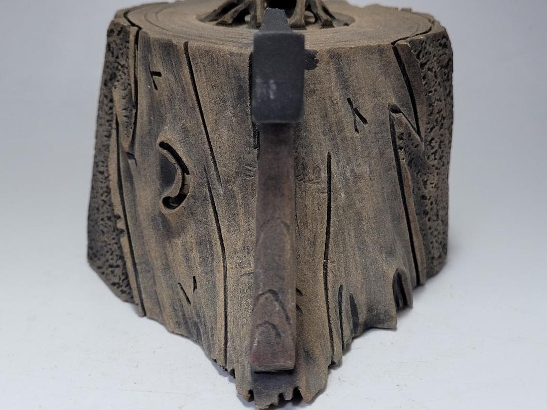 天然石造 斧と木型 急須 時代唐物 幅約15cm - メルカリ