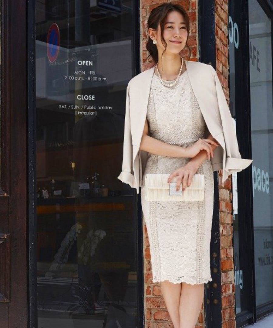 レーシーワンピースセットアップスーツ